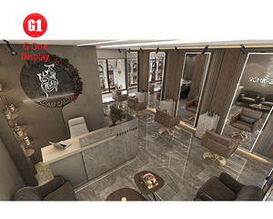 Luxury Barber Shop Interior Design | Men Salon Display Furniture & Customized Store Decoration - Product Image 5