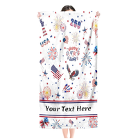 Serviette de plage personnalisée à l'effigie du 250e anniversaire américain, design moderne, tissu doux, idéale pour les vacances d'été