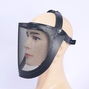 Casque de sécurité en ABS avec grille métallique pour taille-haie et masque facial avec protection anti-éclaboussures pour travaux de construction - Product Image 3