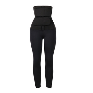 Leggings de sauna <span class=keywords><strong>pour</strong></span> femmes avec corset amincissant personnalisé, 2 ceintures de maintien <span class=keywords><strong>pour</strong></span> la taille et le <span class=keywords><strong>ventre</strong></span>, <span class=keywords><strong>pour</strong></span> la perte de poids - Product Image 2