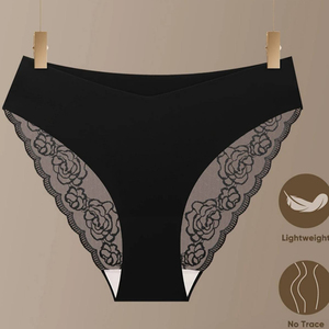 Nuevos calzoncillos brasileños para mujer, cintura en V, Calcinhas sexis, ropa interior <span class=keywords><strong>de</strong></span> <span class=keywords><strong>encaje</strong></span> que no se muestra, Bikini, bragas teñidas lisas sólidas - Product Image 5