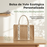 Bolsa de Yute con Asas de Algodón, Diseño Premium Personalizable OEM para Tiendas Minoristas y Regalos Empresariales