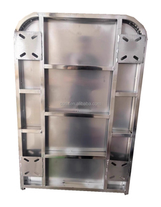 RH-WT01-7 1100*650*870mm 300kg <strong>Big</strong> Size Hand Push <strong>Cart</strong> 201 /304 Stainless Steel Foldable Warehouse Trolley - Product Image 5