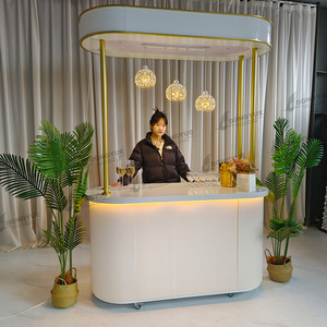 Carrito <span class=keywords><strong>de</strong></span> Dulces Decorativo Personalizado, Carrito <span class=keywords><strong>de</strong></span> Bar Móvil, Carrito <span class=keywords><strong>de</strong></span> Champán Móvil para Eventos, Bodas, Fiestas <span class=keywords><strong>de</strong></span> Cumpleaños con Luces - Product Image 2