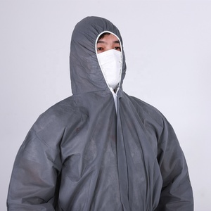 Ppe Phù Hợp Với Dùng Một Lần Coverall Quần Áo An Toàn Coverall Không Thấm Nước Hazmat Phù Hợp Với Yếm Cho Nam Giới Ansell Làm Việc Công Nghiệp Quần Áo - Product Image 3