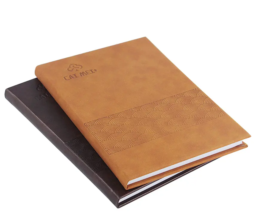 A5 PU couro diário Notebook fabricante logotipo personalizado capa dura Journal Planner Notebooks