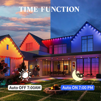 Vente en gros 24V RVB LED avant-toit lumières IP67 étanche intelligent pour Bluetooth contrôle haute luminosité permanente lumière de Noël extérieure