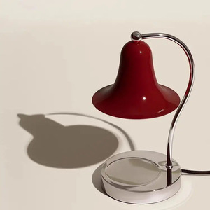 Lampe chauffe-cire électrique vintage LANJO en forme de cloche avec base en bois, chauffe-bougie pour la décoration de la maison - Product Image 1