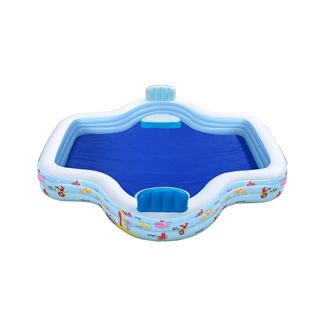Custom Family Pool Inflatable Seats Backrests PVC Swimming Pool Outdoor Big Lounge Sofa Customized Color Size for Backyard