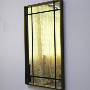 Vendita calda Nordic Home <span class=keywords><strong>bagno</strong></span> camera da letto soggiorno rettangolare <span class=keywords><strong>nero</strong></span> decorazione della parete grande <span class=keywords><strong>specchio</strong></span> incorniciato in metallo - Product Image 4