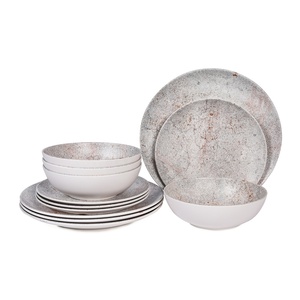 Vaisselle élégante en mélamine <span class=keywords><strong>à</strong></span> motif moucheté pour la restauration, les pique-niques, les fêtes, les dîners <span class=keywords><strong>à</strong></span> <span class=keywords><strong>domicile</strong></span> et les <span class=keywords><strong>repas</strong></span> familiaux décontractés - Product Image 2