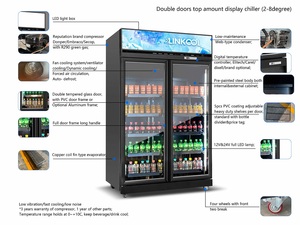 Refrigerador Comercial de 3 Puertas de Vidrio para Supermercado, Vitrina Vertical Eléctrica para Bebidas Congeladas, Refrigerador de Doble Puerta - Product Image 3