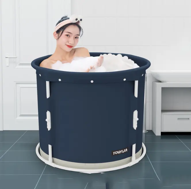Taşınabilir küvet yetişkinler için bağlantısız küvet Spa duş kabini için katlanabilir iliklerine banyo küvet sıcak banyo buz banyosu