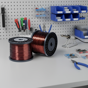 חוט אמייל מוצק 6 AWG בקוטר 0.1 מ\"מ, מבודד באופן מסורתי, תואם ROHS, מדורג 600V, נחושת, לאיסוף אותות גיטרה. - Product Image 3