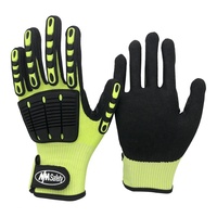 NMsafety Gants d'impact TPR Logo personnalisé ANSI A5 Gants de sécurité anti-coupure Gant industriel HPPE enduit de nitrile sableux