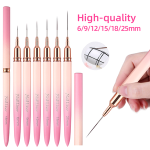 Pinceau de peinture rond en métal pour l'art, le bricolage, le dessin de lignes, de rayures, de fleurs, le gel UV, outils de peinture - Product Image 2