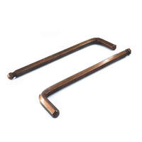 Clé Allen à tête plate de type L en acier à outils S2 chromé M18 M20 Gr 4.8 8.8 avec extrémité sphérique et extrémité plate DIN911