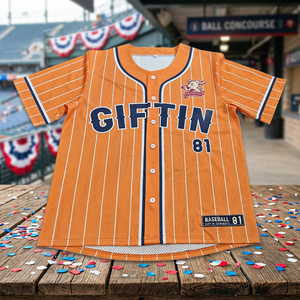 Camiseta de Béisbol Amarilla Personalizada con Bordado, de Secado Rápido para el Día del Partido, Sublimación Completa, Transpirable, con Botones, para Softbol - Product Image 1