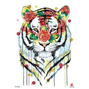 Tatuajes Temporales de Tigre para <span class=keywords><strong>Hombre</strong></span>, Diseño de <span class=keywords><strong>Media</strong></span> Manga, Novedad 2025 - Product Image 4