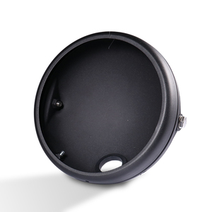Copertura Faro da 7 Pollici Nero Cromato Alloggiamento Montaggio Faro Moto per Harley Cafe Racer - Product Image 4