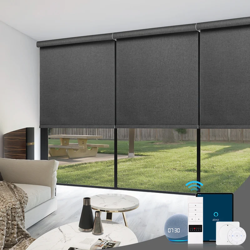ZSTARR High Quality Villa Project Cordless Blackout Roller Window Blinds Smart Motorized Electric Blackout Roller Shades Blinds · image 13