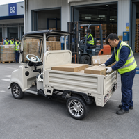 Vehículo Utilitario para Campo de Golf de 4 Ruedas, Cero Emisiones, Camioneta Eléctrica para Campo de Golf con Plataforma de Carga para Resort, OEM, Personalizado, Exportación