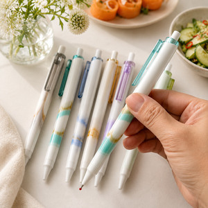 Stylo <span class=keywords><strong>gel</strong></span> effet marbre style 2026, couleurs dégradées ombrées, stylo à clic pour <span class=keywords><strong>scrapbooking</strong></span>, journalisation, fournitures scolaires et de bureau - Product Image 3