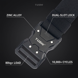 Cinturón Táctico Elástico <span class=keywords><strong>TUSHI</strong></span> de 1.5 Pulgadas con Hebilla de Aleación de Zinc, Fabricante EDC, Logotipo Personalizado OEM - Product Image 3
