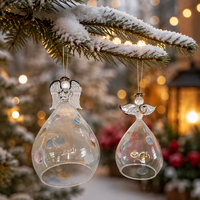 Nouvel arrivage d'ornements de Noël Ange en verre soufflé à la main Cadeau de Noël Décoration de la maison Arbre de Noël Ornement suspendu