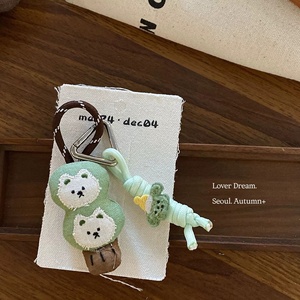 Colgante de Peluche Suave Estilo Coreano con Diseño de Hongo, Forma 3D, para Bolsos de Niñas, Llavero de Moda Infantil con Cierre Metálico Plateado - Product Image 4