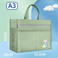 Caja de Almacenamiento para Herramientas de Pintura, Bolsa Extra Grande para Arte y Libros A3, Capacidad para 8K Archivos, Impermeable, con Cierre, de Lona, para Tutorías Infantiles