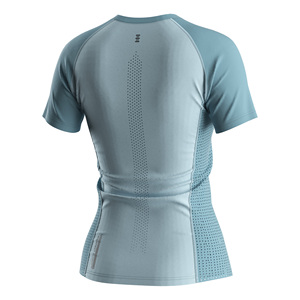 Breathable Women's <b>Running</b> Shirt with Mesh <b>Hi</b>-Vis Reflective Logo for Summer Outdoor Adventure - Product Image 3