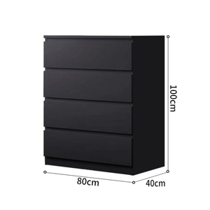 Piccolo lusso a 5 cassetti cassettiera in legno minimalista cassettiera nero per soggiorno armadi con più ripiani per alberghi - Product Image 6