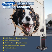 Impresora Digital Printpro, Impresora Vertical de Inyección de Tinta UV para Pinturas y Arte Mural, Impresora Automática de Paredes 3D