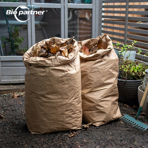 Bolsa de Papel Kraft Biodegradable para Compostaje, Bolsa para Desechos de Jardinería, Hojas, Césped, Hierba - Product Image 1