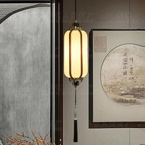 Lampe suspendue de style chinois, dorée, longue, E27, LED, lumière chaude, protection des yeux, pour chambre à coucher, bureau, salon de thé - Product Image 1
