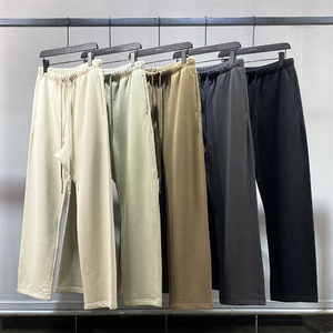 Pantalones de chándal modernos lisos en blanco para hombre, ropa de calle informal de algodón y poliéster, pantalones para correr - Product Image 6