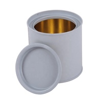 Boîte en fer blanc ronde de qualité supérieure avec couvercle à clip, corps soudé, double joint, hermétique, pour le stockage du thé, du café et des épices sèches