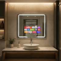Espejo con Pantalla Táctil de 21.5 Pulgadas, Sistema Android, Montaje en Pared, Espejo Inteligente para Baño, Espejo Mágico para Hotel, Villa o Proyecto
