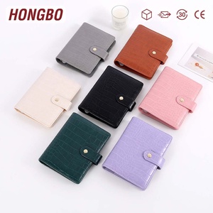 Classeur à documents en cuir avec logo personnalisé disponible A7 Crocodile Mini Ring Cash Cash Stuffing Enveloppes Budget Friendly - Product Image 1
