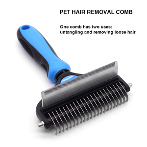 Profissional Double Side Hair Removal <span class=keywords><strong>Dog</strong></span> <span class=keywords><strong>Grooming</strong></span> Set Pets Scissors Glove Trimmer Cutter Hair Removal Brush for Pet Care - Product Image 3