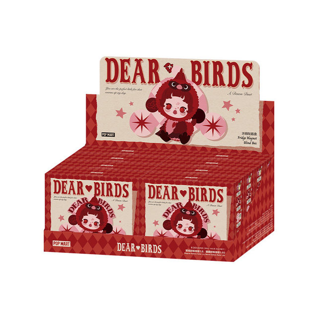 Cute Bird Style POPMART Dear Birds Blind Box Strong Magnetic Refrigerator Sticker Household Art Present