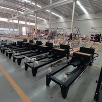 HighWind Équipements de Pilates professionnels : Reformer de Pilates en aluminium avec barre de pieds coulissante pour le renforcement du tronc et le yoga