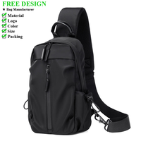 Sac à dos bandoulière en nylon pour homme, imperméable, résistant à l'usure, grande capacité, sport et voyage, tendance