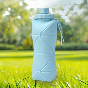 Có thể gập lại Silicone Thể Thao cốc nước 800ml công suất lớn có thể thu vào rơm nắp chịu nhiệt máy rửa chén lò vi sóng an toàn di động - Product Image 6