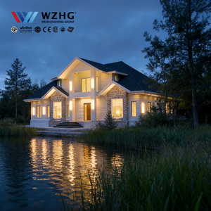 Villa préfabriquée en acier léger à haute efficacité énergétique, extensible, pour logement rural, bureau, appartement, utilisation moderne, ISO 9001 - Product Image 1