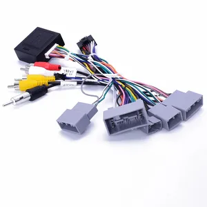 Car 16pin Radio Wiring Harness Canbus Box For Honda XRV Fit Jazz Elysion Jade Vezel Hrv Stereo Wire Aftermarket Android