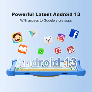 ใหม่ 2024 10.1 นิ้ว 4GB + 64GB แท็บเล็ตเด็ก Android 13.0 WlFl เขียนแท็บเล็ตสําหรับเด็กการศึกษาการอ่านเครื่อง KidsTablet