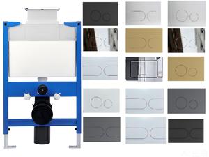 Sistema de descarga mecánico moderno de HDPE para <span class=keywords><strong>inodoro</strong></span>, montado en la pared, con doble descarga y <span class=keywords><strong>cisterna</strong></span> oculta para uso en baños - Product Image 3
