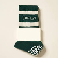 Chaussettes de sport unisexes pour adultes, respirantes, antidérapantes, yoga en intérieur, vert énergique, chaussettes de sport en coton et fibre de bambou, stocks ODM/OEM